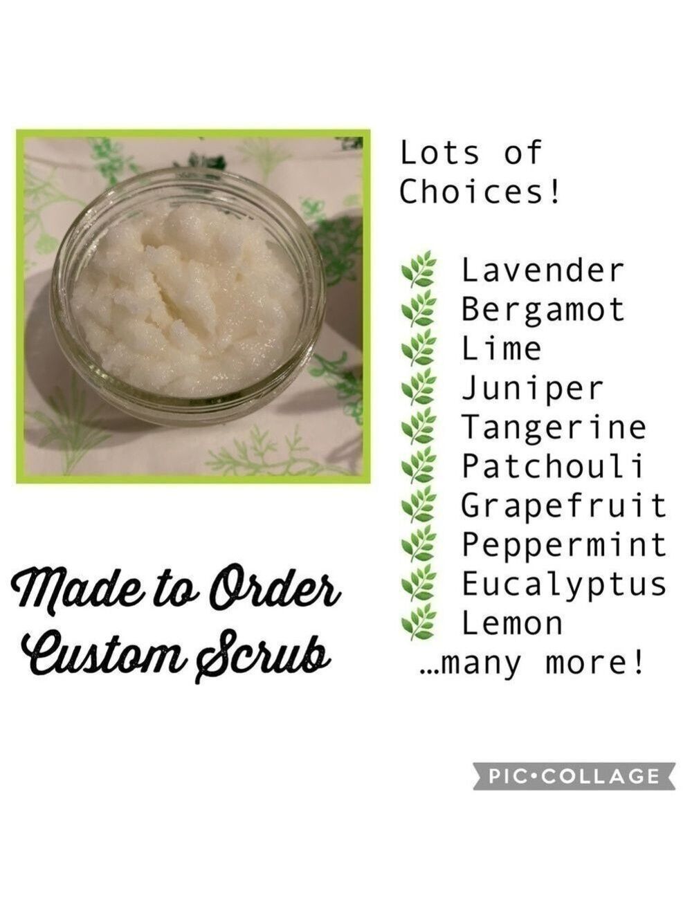 Custom Scrub Blend 8 oz Jar Exfoliating Moisturizing All Natural Skin Care